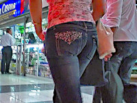 That long-haired babe in jeans hot pants has one of the most beautiful butts I've ever seen! Damn, I wish I met her without her BF!